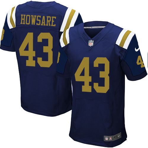 Men's Elite Julian Howsare Nike Jersey Navy Blue Alternate - #43 NFL New York Jets